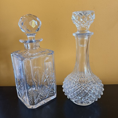 Crystal decanter square - decanter, x2