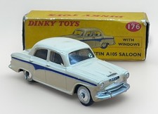 Dinky Toys 176 Austin A105 Saloon Cream Blue Flash 1950s Vintage Diecast Boxed 