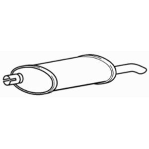 Rear exhaust silencer back - rear,
