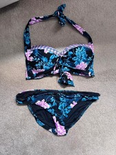 Seafolly navy blue teal pink