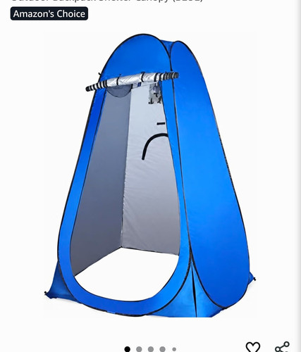 Blue shower privacy toilet - blue,