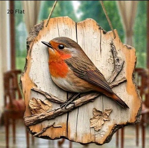 Robin red breast hanging bird - robin,
