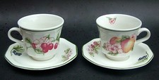TWO Churchill Victorian Orchard Tea Cups & Saucers Look in Excellent Condition