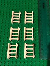 LEGO 6 x White Fence 1 x 4 x 2 Spindled Gate for House, Garden or Railway Track