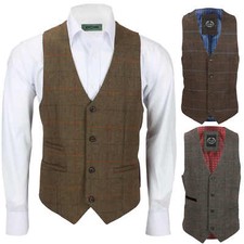 Mens Brown Tweed Check
