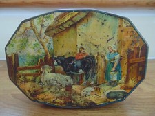VINTAGE JOHN MACKINTOSH & SONS SWEET TIN - FARM / MILKMAID