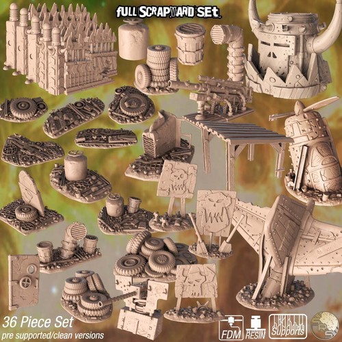 Scrapyard terrain set - scrapyard,