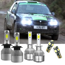 Fits MG MG ZR H7 H1 501 55w White 6000k LED High/Low/Side Headlight Bulbs Set