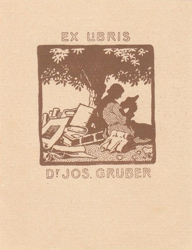 Exlibris bookplate klischee - exlibris,