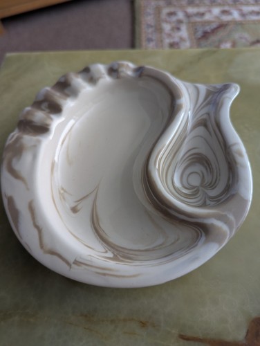 Vintage ashtray dish ceramic - vintage,