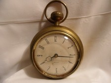 BRASS NOVELTY ENORMOUS POCKET WATCH. SIZE APPROX 2CM WIDE. WESTCLOX