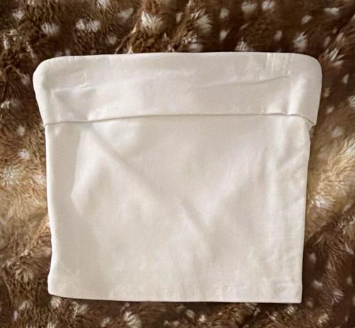 Bershka white solid tube top - solid,