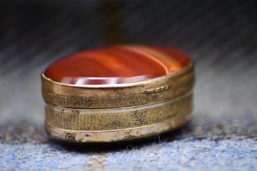 Agate brass oval - oval, /