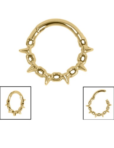 Spiked chain clicker ring - clicker,