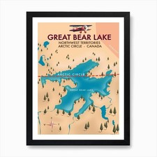 Great Bear Lake Travel map Art
