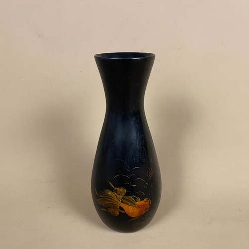 Asian lacquer vase koi - lacquer,