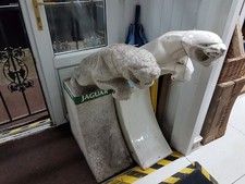 Jaguar  Leaping Cat Statues -