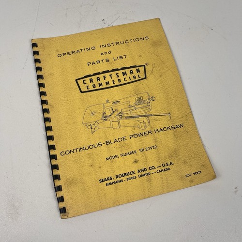 1960s craftsman 101 22922 - craftsman, 101.22922