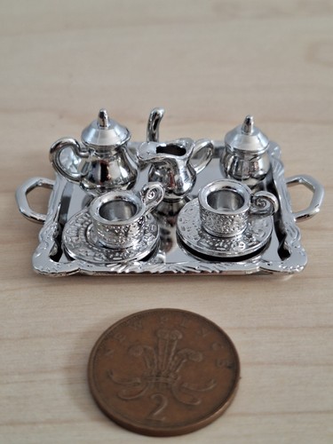 Miniature doll house - house, silver