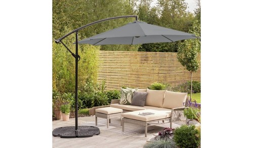 Overhanging garden parasol - overhanging,