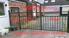 4m Steel Bi-Fold gate, 3.3m opening, Collect from WS12