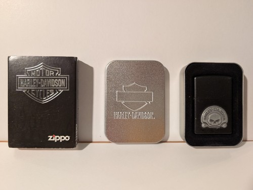 Harley davidson skull zippo - harley,