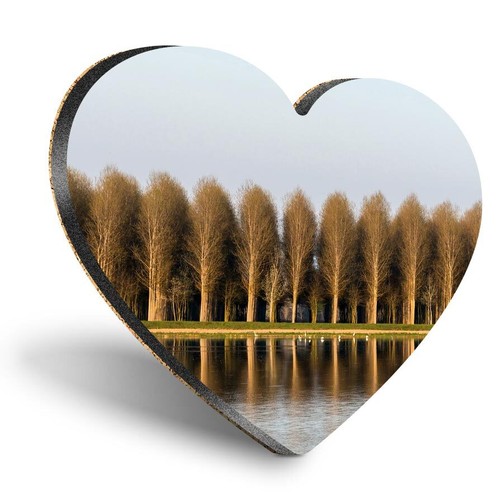 Heart mdf coaster poplar trees - heart,