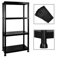 PLASTIC STORAGE SHELVES 4 TIER