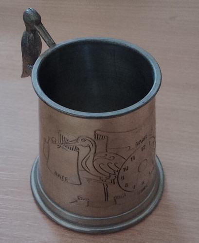 Vintage baby stork - stork, handle