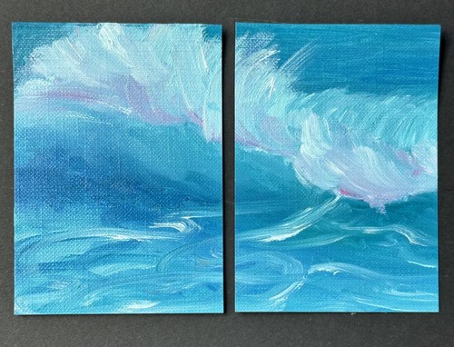 Aceo original oil painting - original,