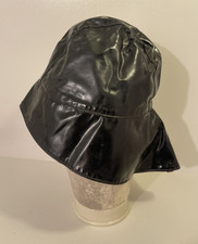 Vintage black PVC sou'wester