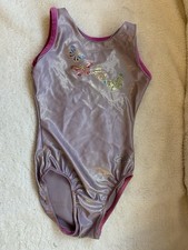 Zone Metallic Pink/gold Leotard  Butterfly Detail Size 28, CME, 128-140cm (A29)