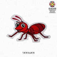 Cute Red Ant Cartoon Patch