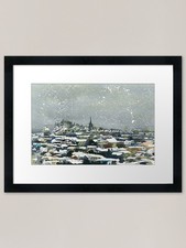 Snowy Edinburgh Framed Art