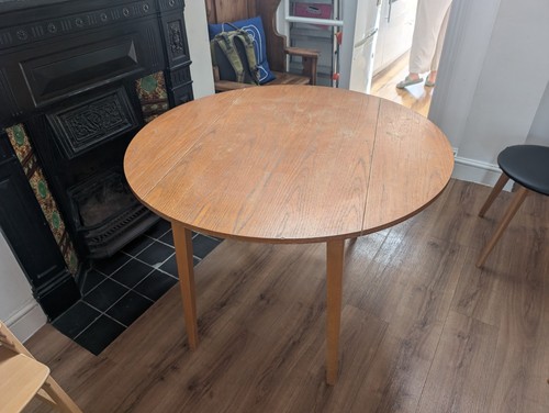 Wood oval drop leaf dining - wood, drop-leaf