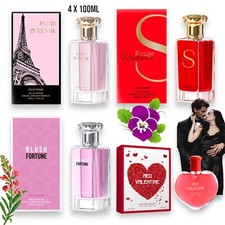 4 x Womens Perfumes Ladies Perfume Spray Scent Fragrance Gift Set for Women Her