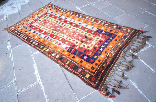 Vintage turkish tulu rug - tulu,