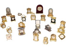 Lot of Miniature Novelty Clocks Various Designs Battery Operated Collectible