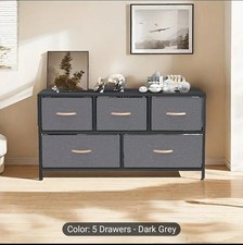 Modern 5-Drawer Dresser Dark