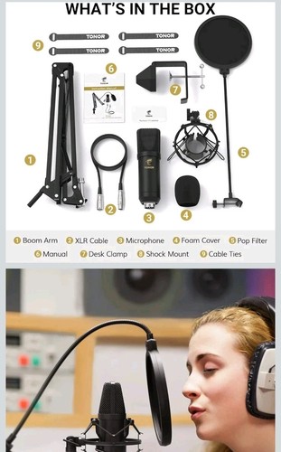 Tonor xlr condenser microphone - condenser,