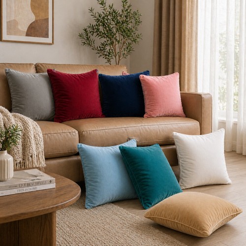 Plush velvet cushion covers - plush,