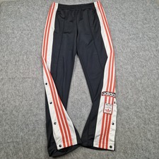 Adidas Tracksuit Bottoms Womens small Black Red  Adibreak Firebird Poppers Retro