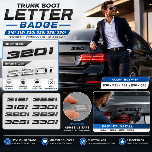 Trunk boot badge - badge, for