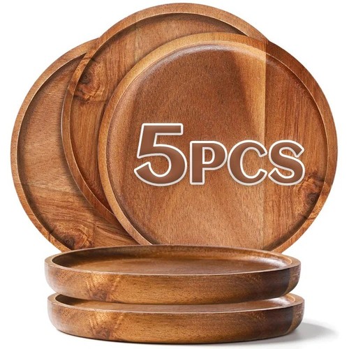 Handcrafted round wooden - 5.9",