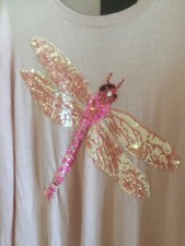 Markus Lupfer 100% wool sequin dragonfly jumper size medium