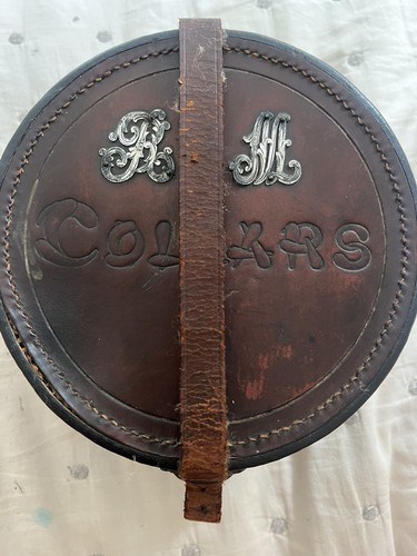 Edwardian leather collarbox - edwardian,