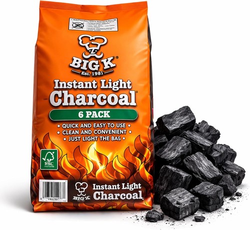 6x1kg big instant light bbq - 6x1kg,