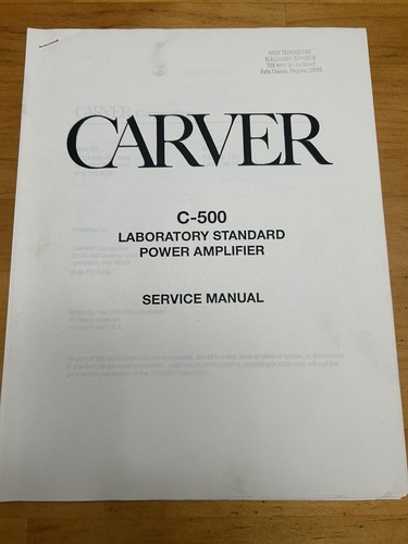Carver 500 laboratory - laboratory, power