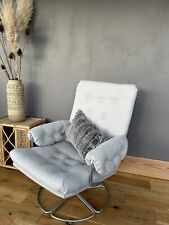 Vintage Retro Mid Century Chrome Swivel ArmChair by Conran For Habitat 1970s