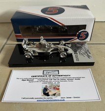 Nigel Mansell SIGNED 1:43 'Taxi for Senna' Williams FW14, 1991 British F1 GP COA